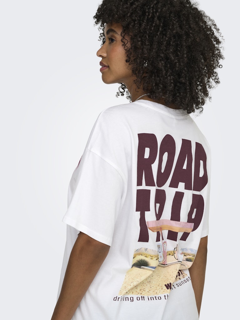 Onlmila S/s Print Box Jrs - Off-white