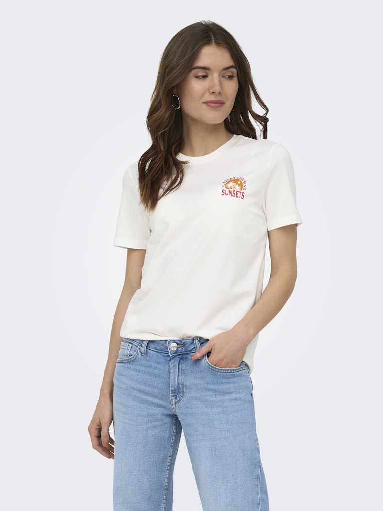 Onlfine S/s Reg Tee Cs Jrs - Off-white