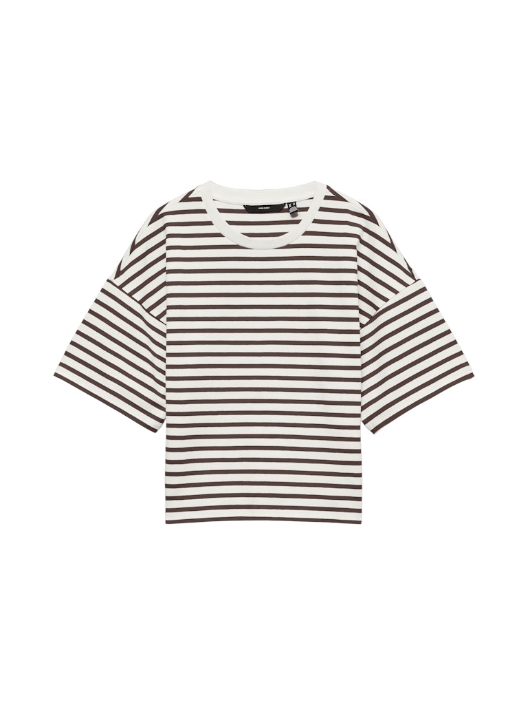 Vmkiara 2/4 O-neck Top Jrs - Ecru Dessin