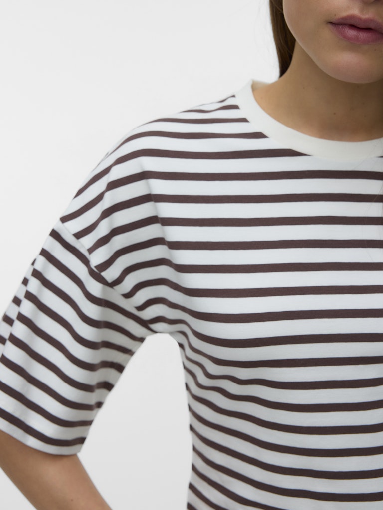 Vmkiara 2/4 O-neck Top Jrs - Ecru Dessin
