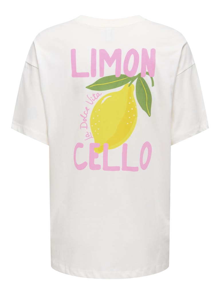 Onlelle S/s Printed Tee Cs Jrs - Wit Dessin