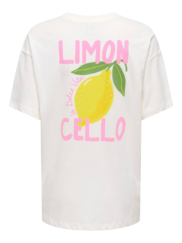 Onlelle S/s Printed Tee Cs Jrs - Wit Dessin