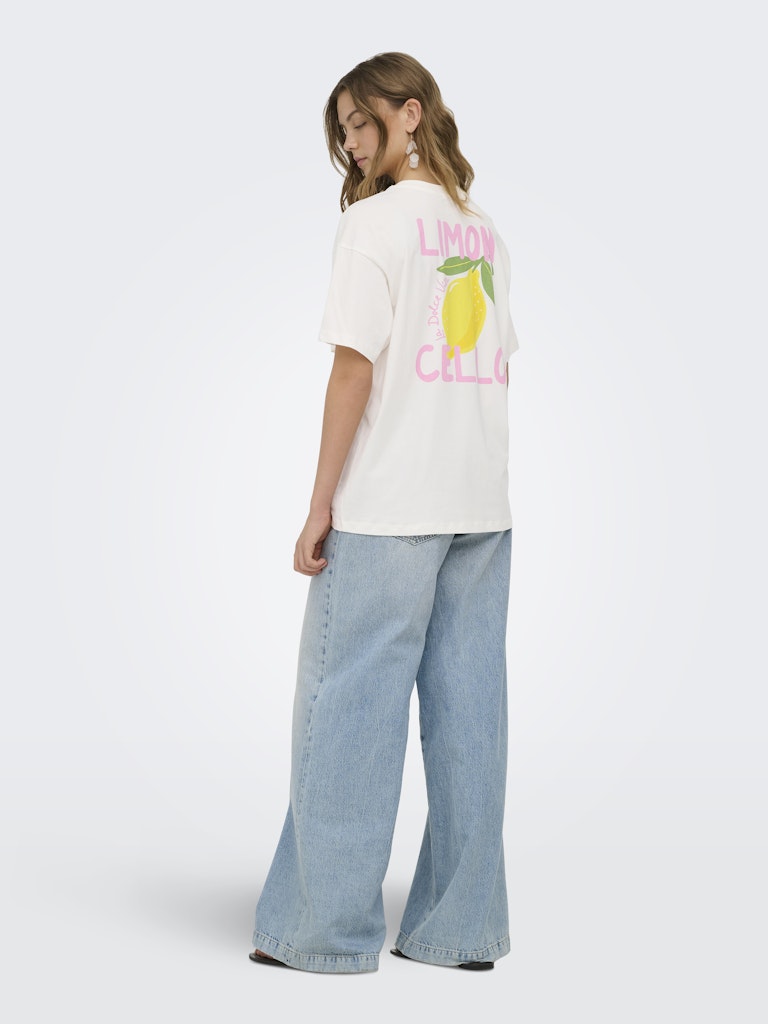 Onlelle S/s Printed Tee Cs Jrs - Wit Dessin