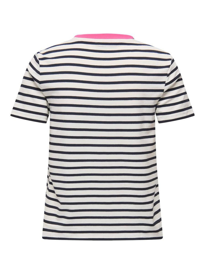 Onlheart Life S/s Tee Jrs Noos - Wit Dessin