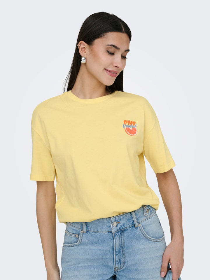 Onlbolette Life S/s Top Box Cc Jrs - Geel
