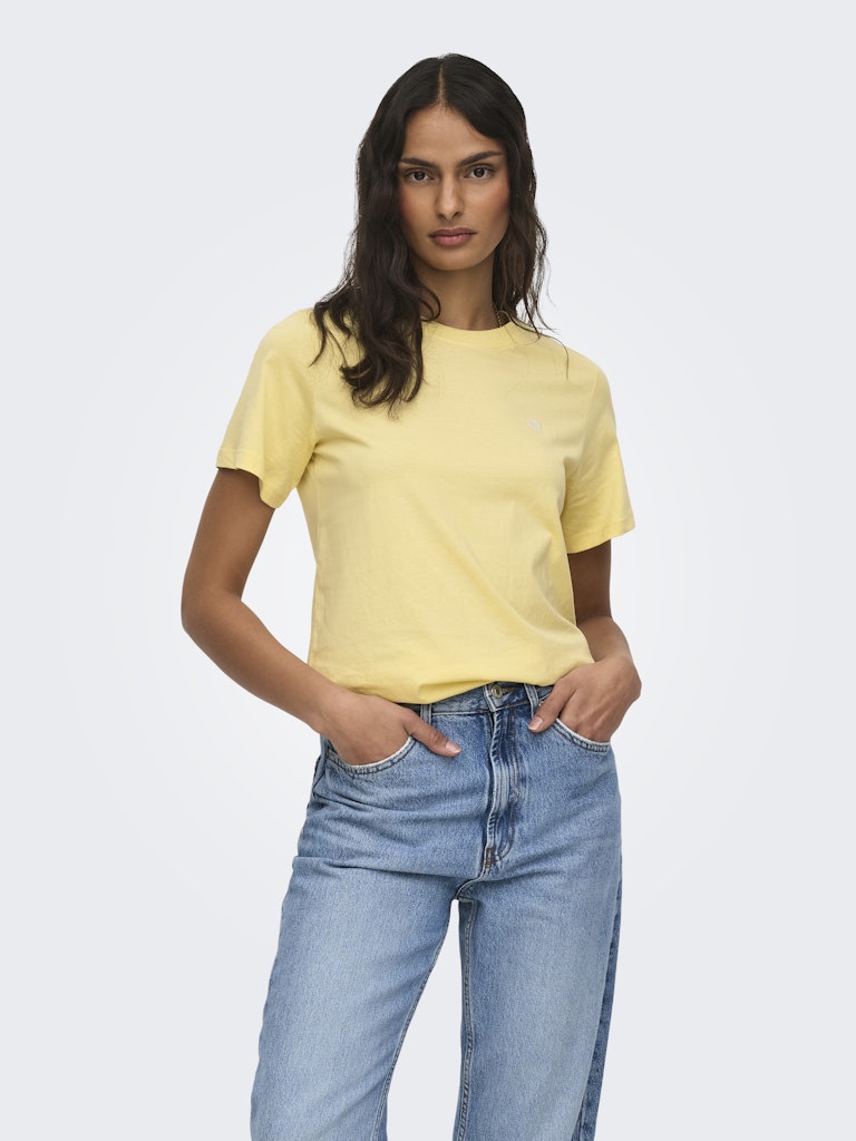 Jdypisa S/s Print Top Jrs Noos - Geel