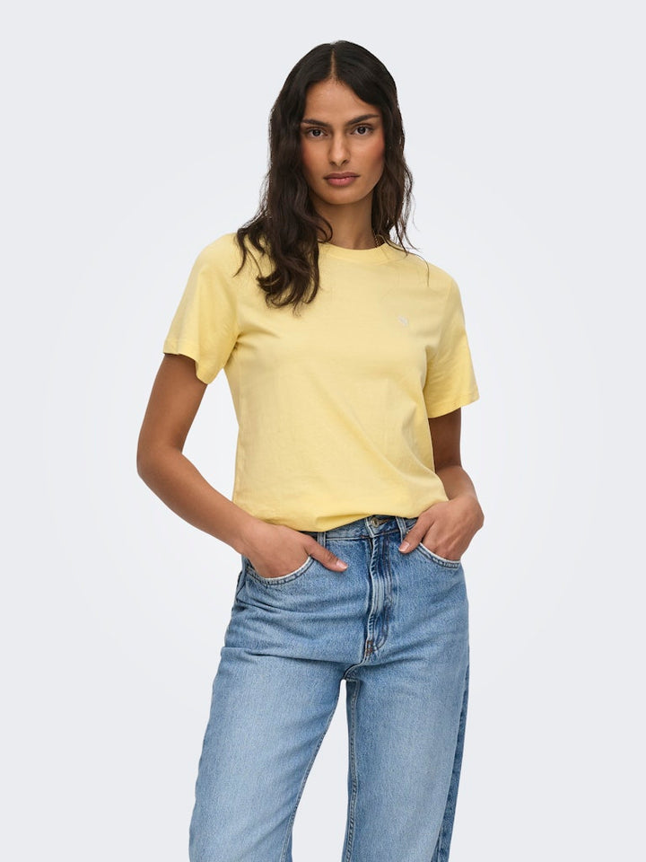 Jdypisa S/s Print Top Jrs Noos - Geel