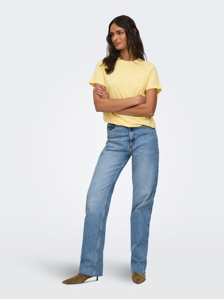 Jdypisa S/s Print Top Jrs Noos - Geel