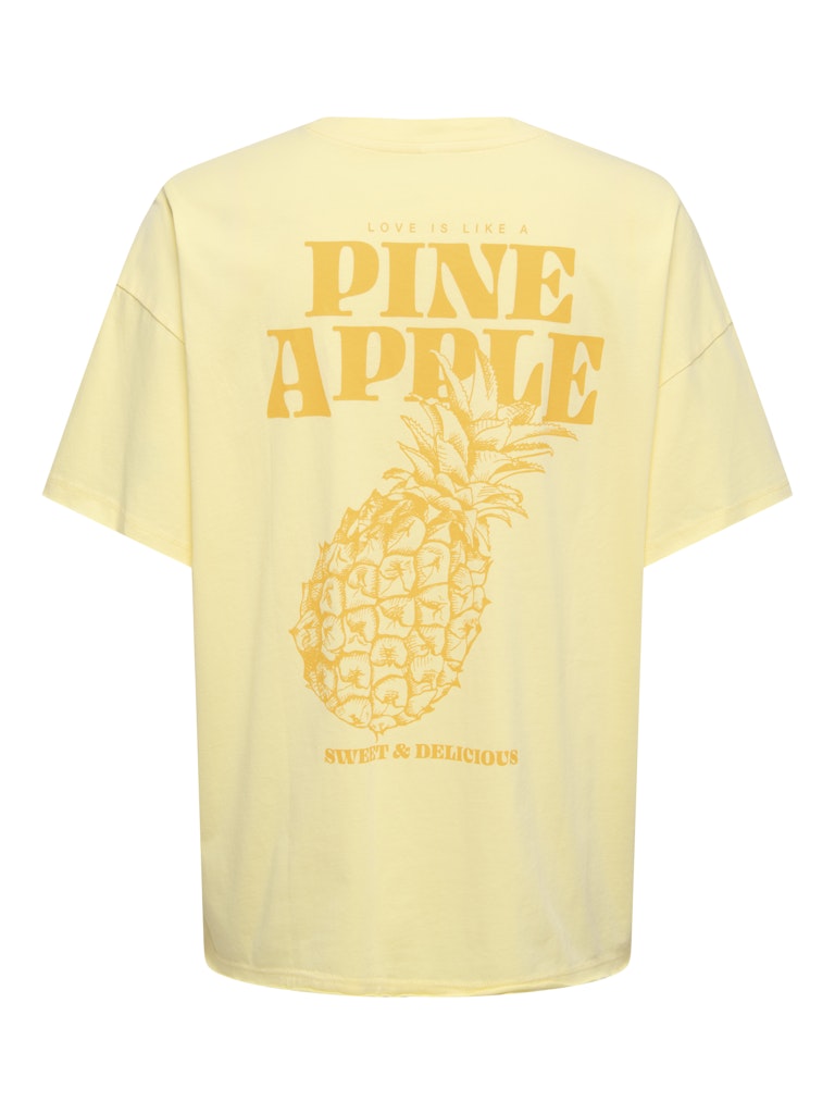 Onlkinna S/s Oversize Top Box Jrs - Licht Geel