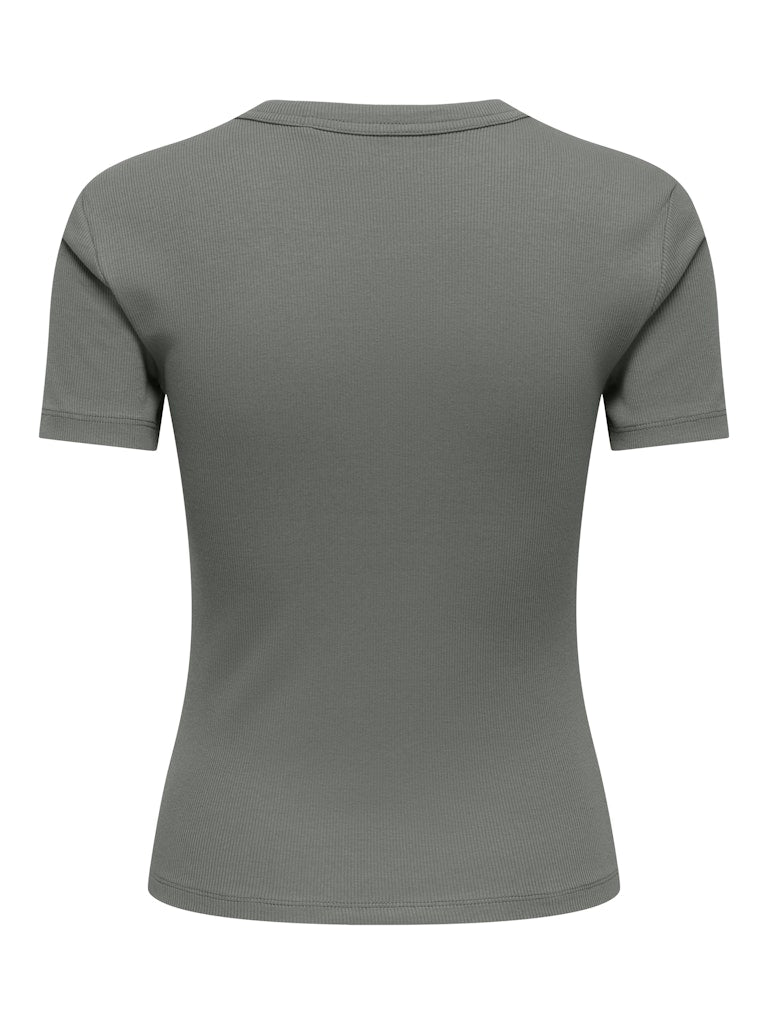 Onlval Ss O-neck Solid - Olijf