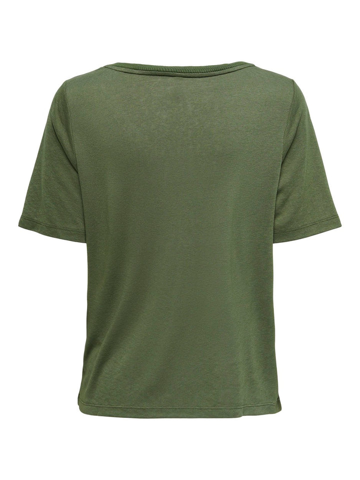 Onlelise S/s V-neck Top Jrs Noos - Army