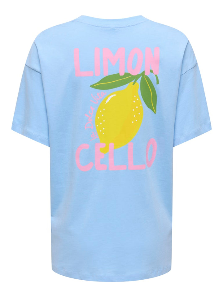Onlelle S/s Printed Tee Cs Jrs - Lichtblauw