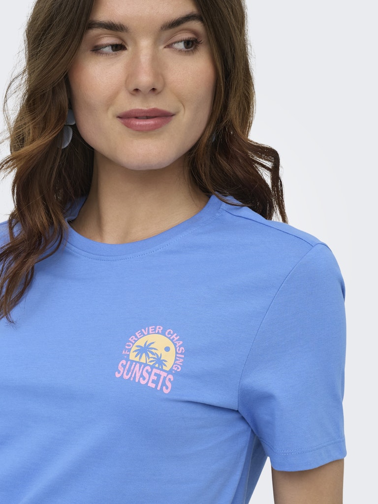 Onlfine S/s Reg Tee Cs Jrs - Lichtblauw