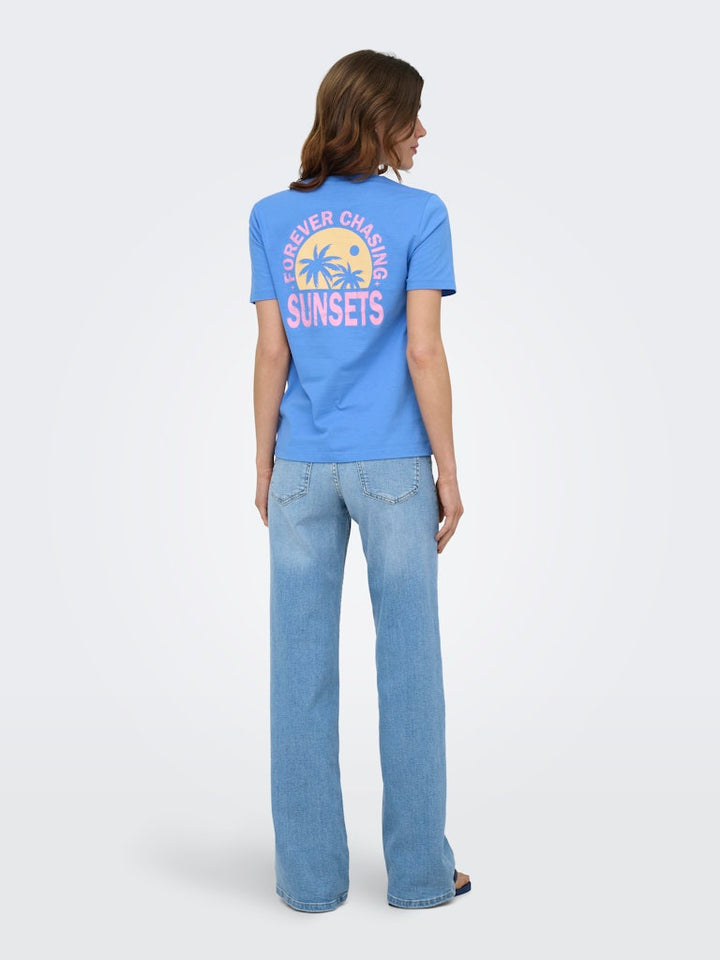 Onlfine S/s Reg Tee Cs Jrs - Lichtblauw