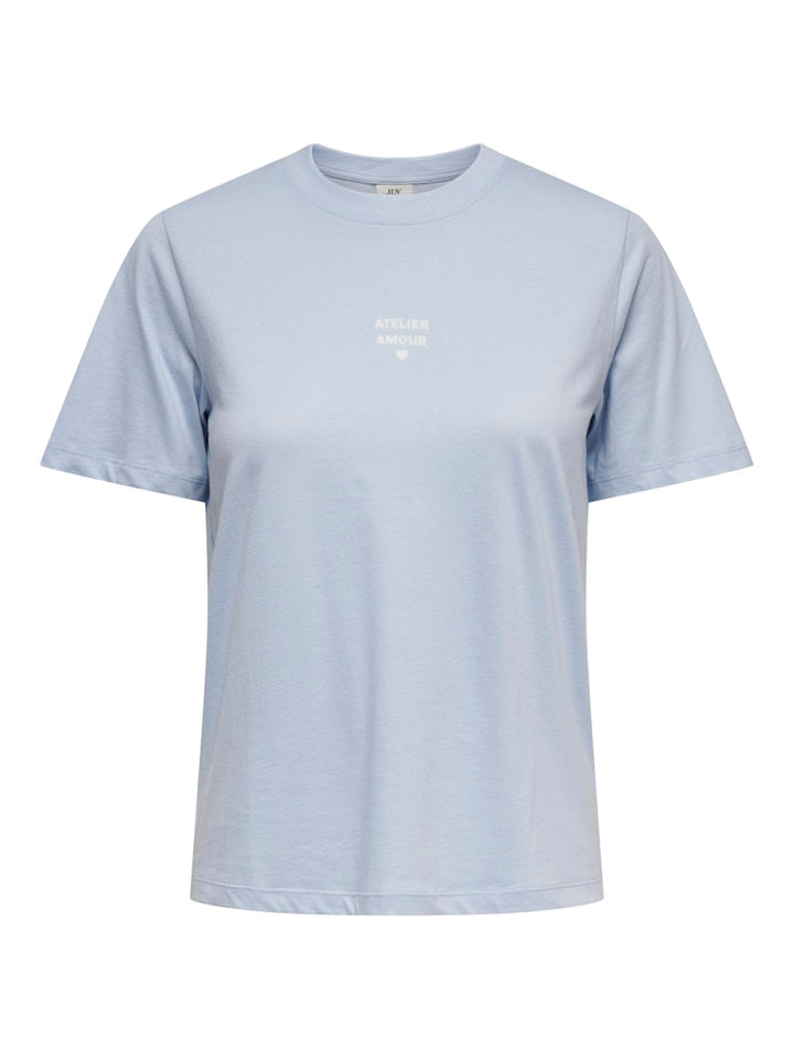 Jdymay Pisa S/s Print Top Jrs - Lichtblauw