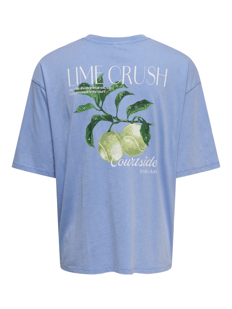 Onlshania S/s Print Top Box Jrs - Lichtblauw