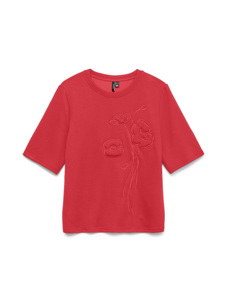 Vmhali Ss Embroidery Top Jrs - Rood
