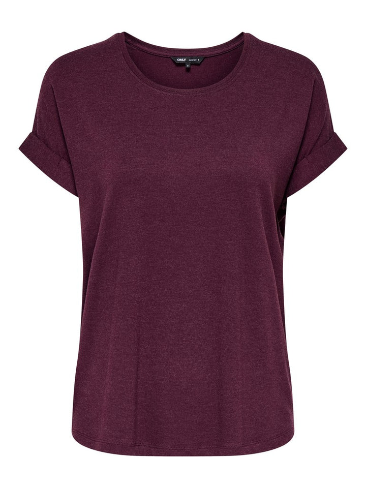 Onlmoster S/s O-neck Top Noos Jrs - Bordeaux