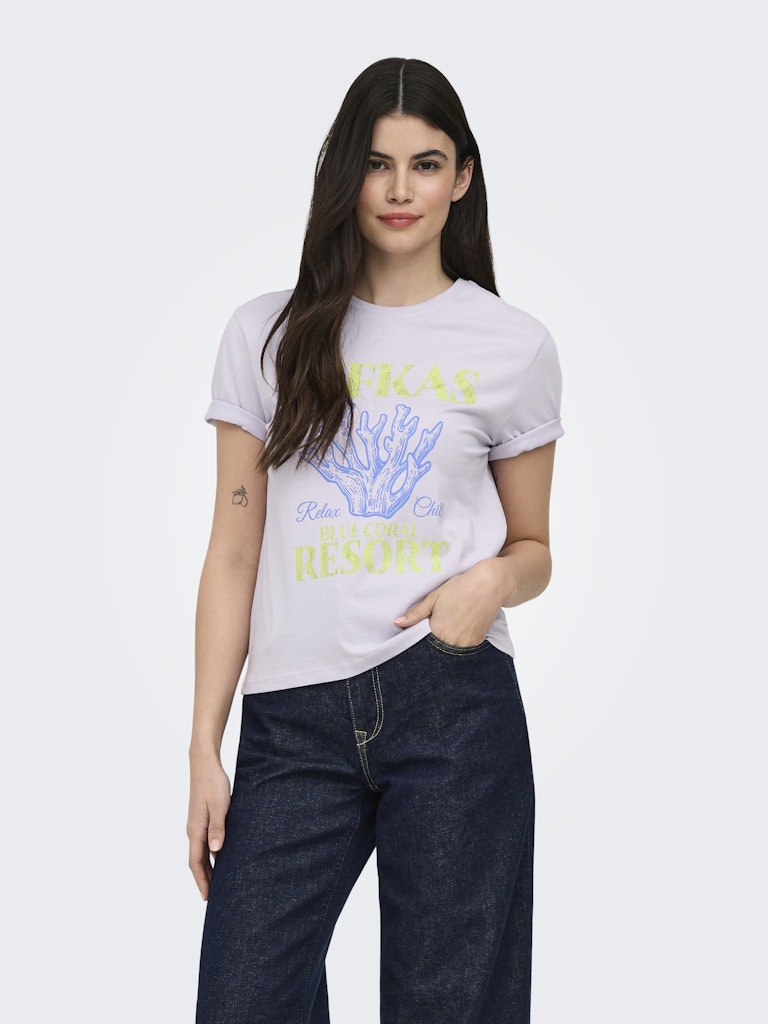 Onldina S/s Club Top Box Jrs - Lila