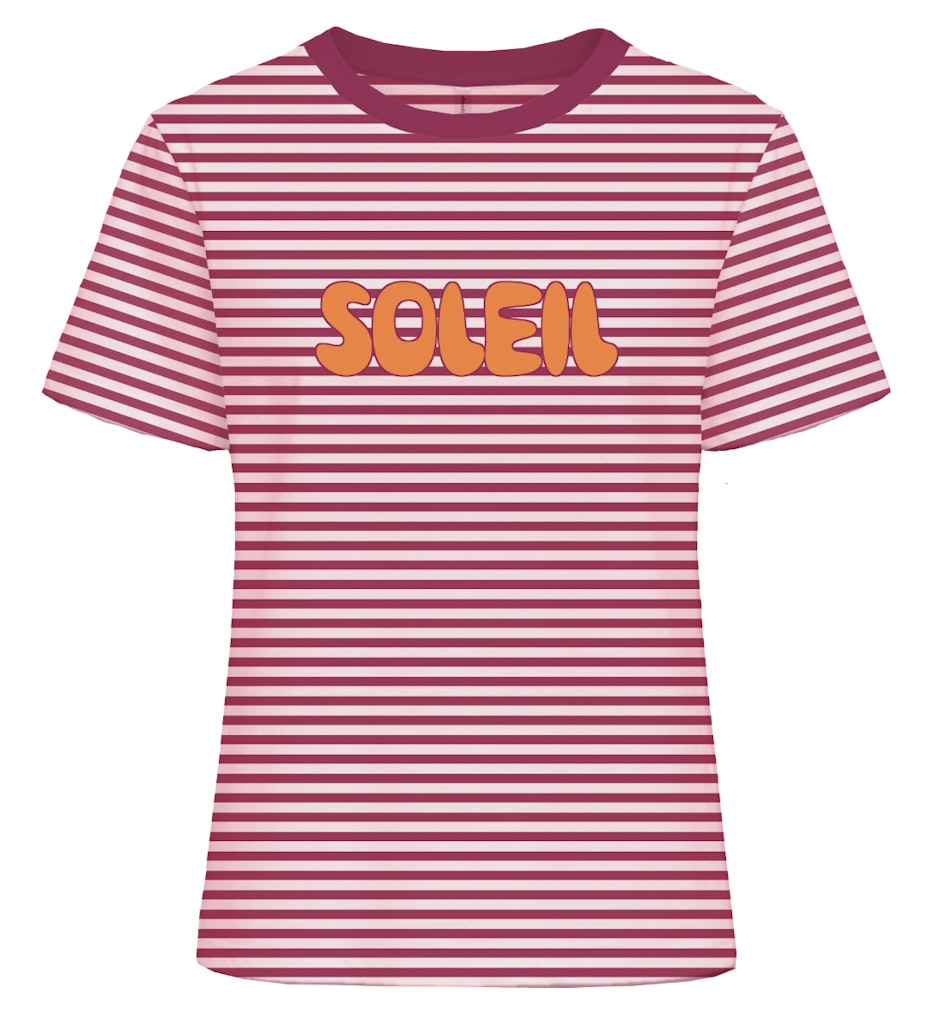 Onlamira S/s Reg Stripe Tee Cs Jrs - Roze Dessin