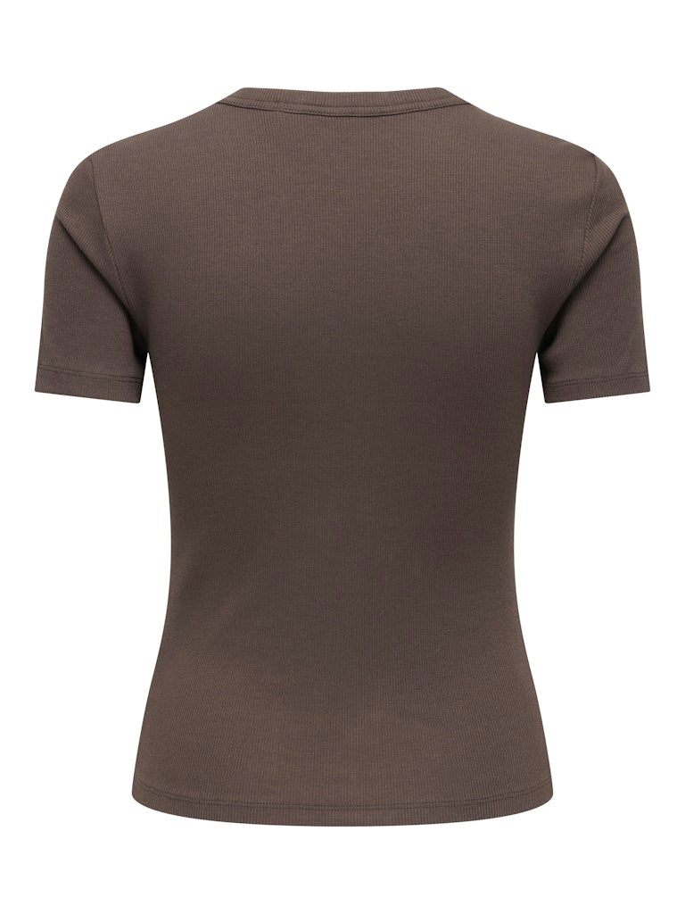 Onlval Ss O-neck Solid - Bruin