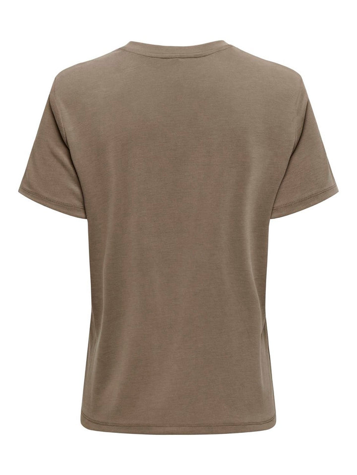 Onlfree Life Reg S/s Leaf Top Box J - Taupe