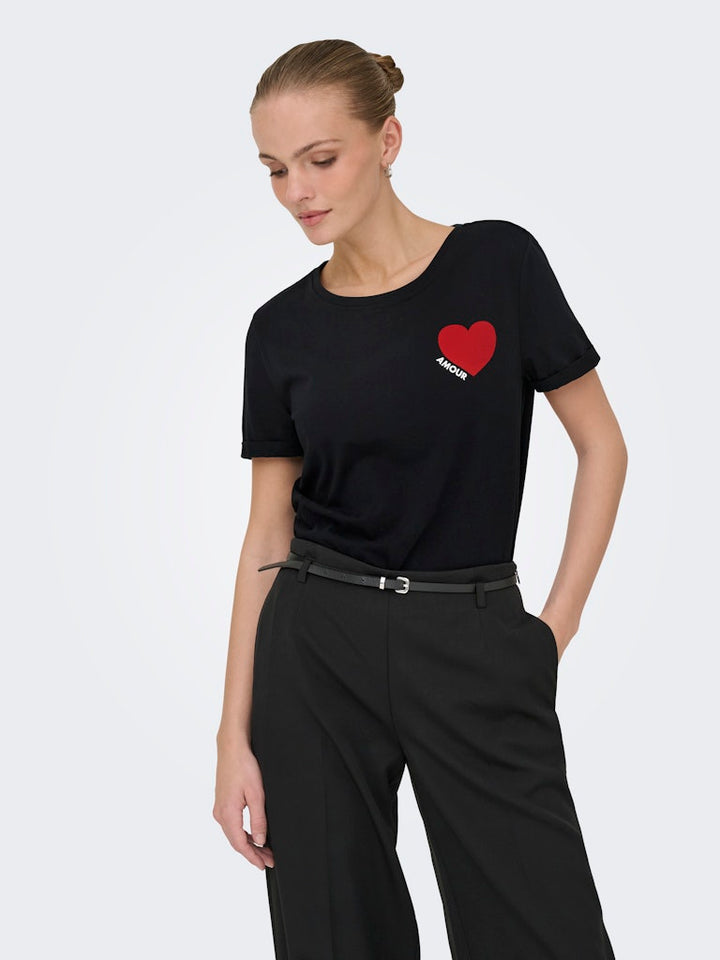 Onlvica S/s Fold Up Velvet Top Box Ccjrs - Zwart