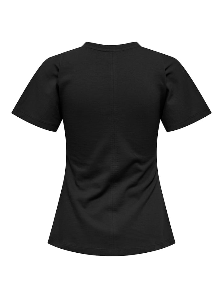 Onlmarie Life S/s Ruching Top Jrs Noos - Zwart