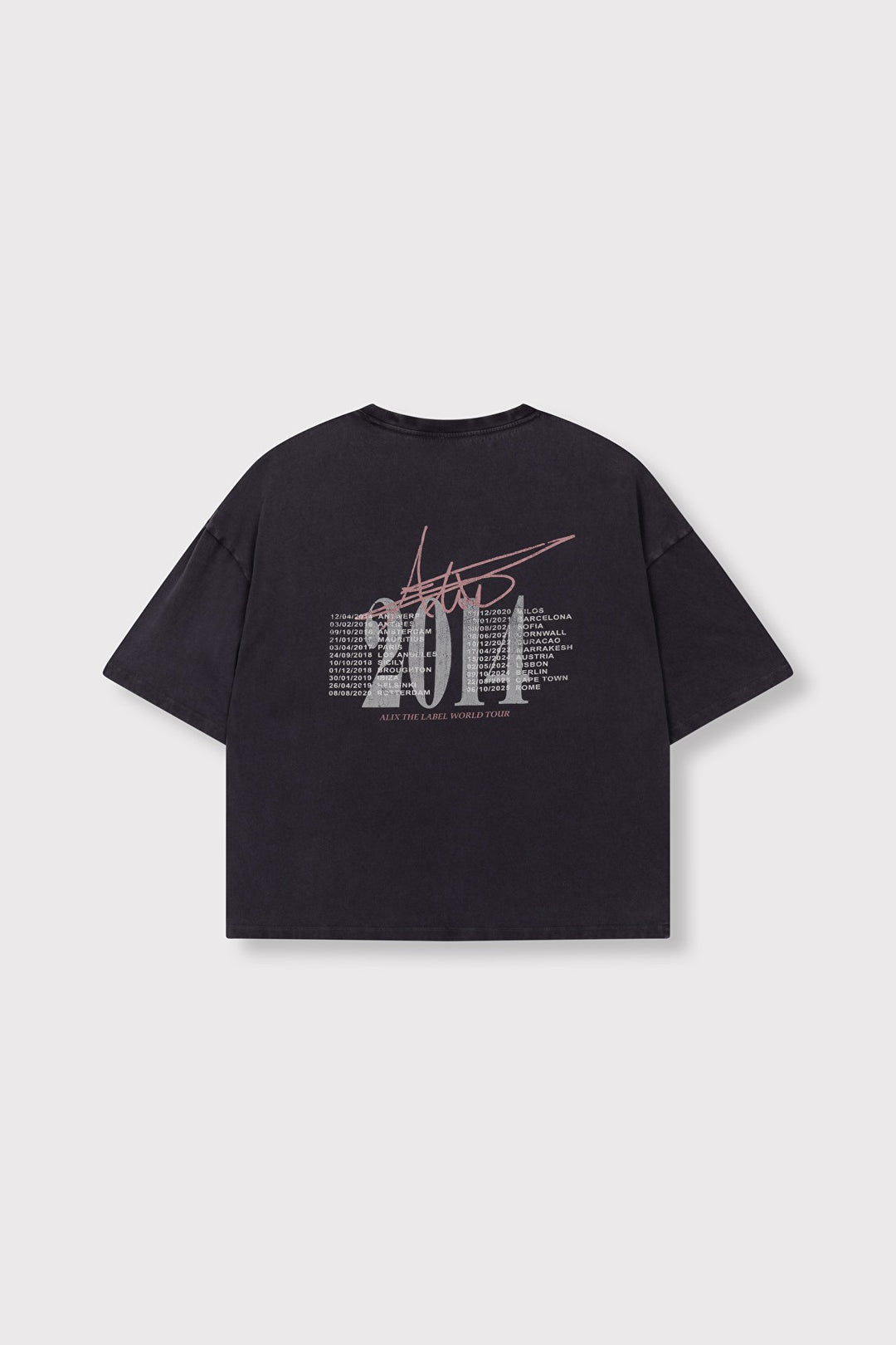 Knitted Tour T-shirt - Antraciet