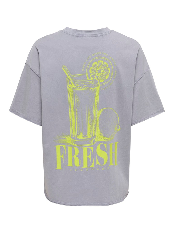 Onlkinna S/s Oversize Top Box Jrs - Lichtgrijs
