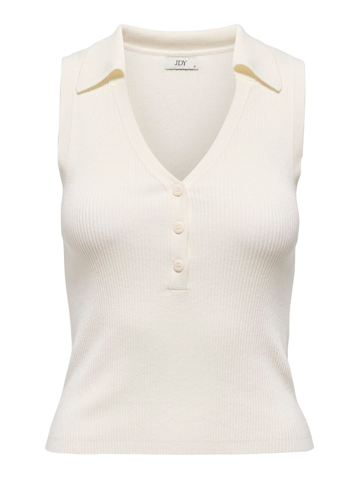 Jdynanna Sl Collar Top Knt - Off-white