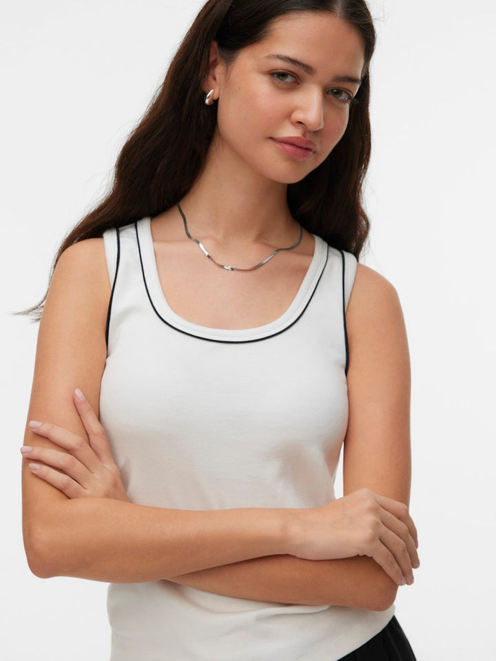 Vmmonna Sl Contrast Top Box Jrs - Off-white