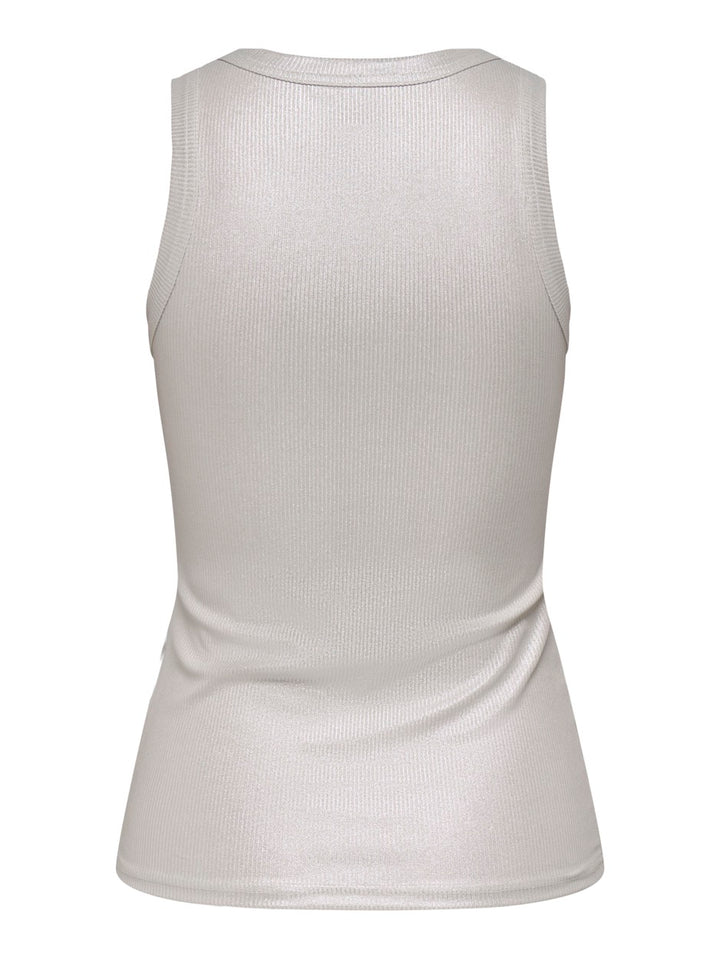 Onlsol Life S/l Glitter Rib Top Jrs - Off-white