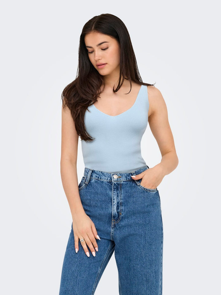 Jdynanna S/l Top Knt Noos - Lichtblauw