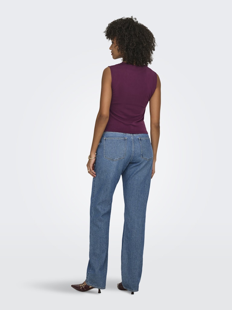 Onlhannah S/l Waterfall Top Jrs - Aubergine