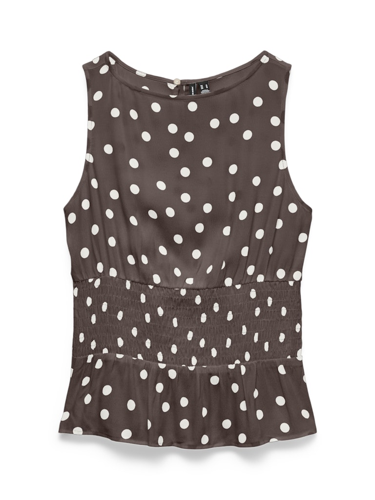 Vmelisa S/l Smock Detail Top Wvn - Bruin Dessin