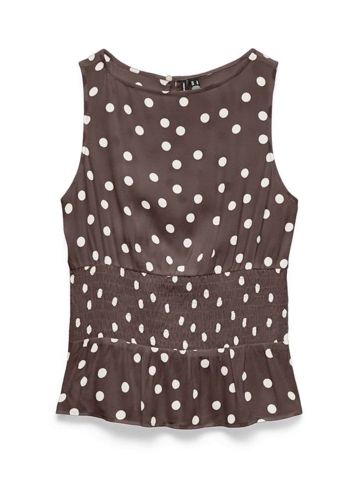 Vmelisa S/l Smock Detail Top Wvn - Bruin Dessin