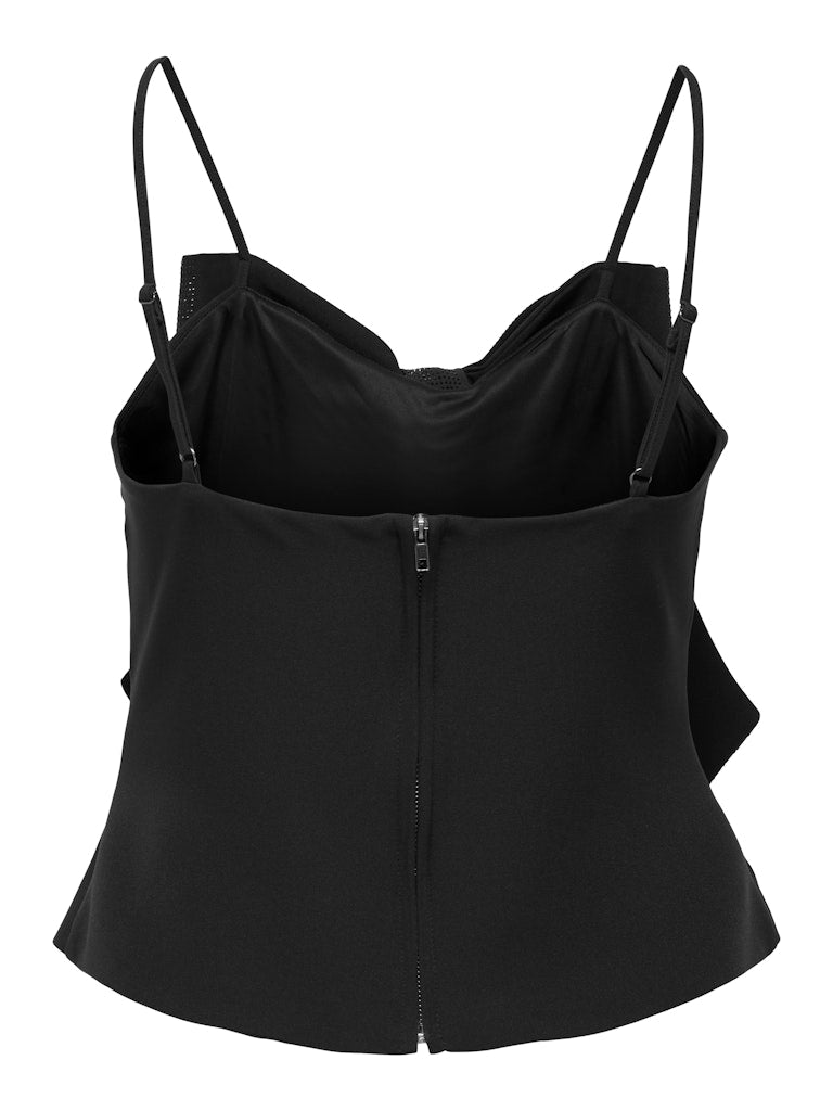 Onlginie Rhinestone Bow Strap Top Wvn - Zwart
