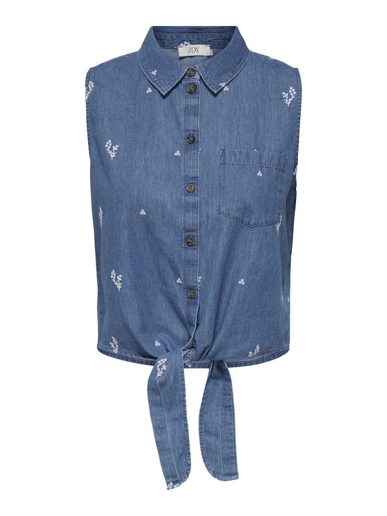 Jdykai Sl Shirt Wvn Dia - Blue Denim