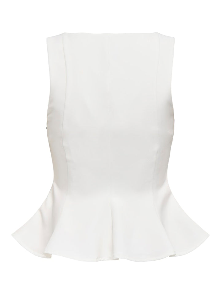 Onlorleen Life Strap Peplum Top Tlr - Off-white