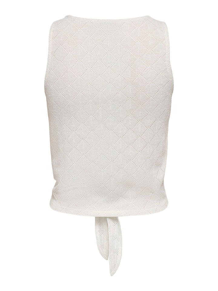 Jdyviola Life S/l Knot Top Jrs - Wit Dessin