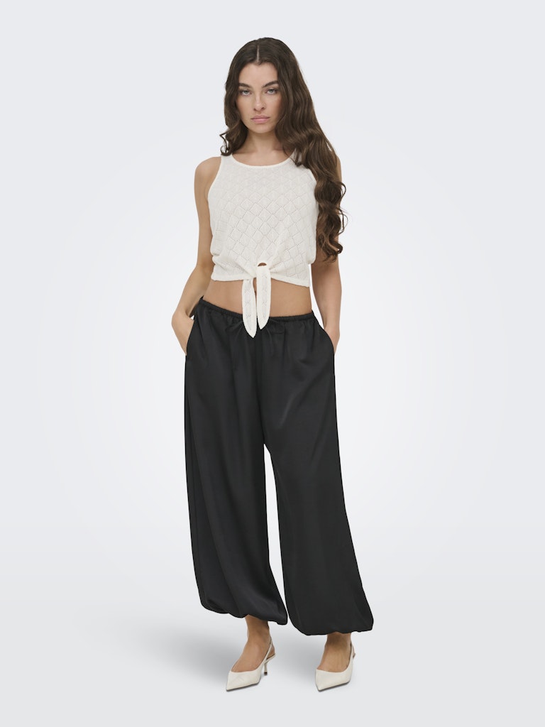 Jdyviola Life S/l Knot Top Jrs - Wit Dessin