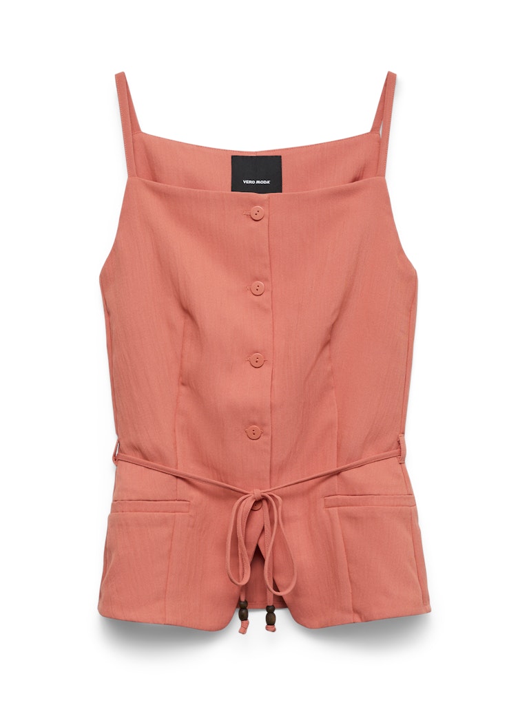 Vmlieve Sl Belted Waistcoat - Oranje
