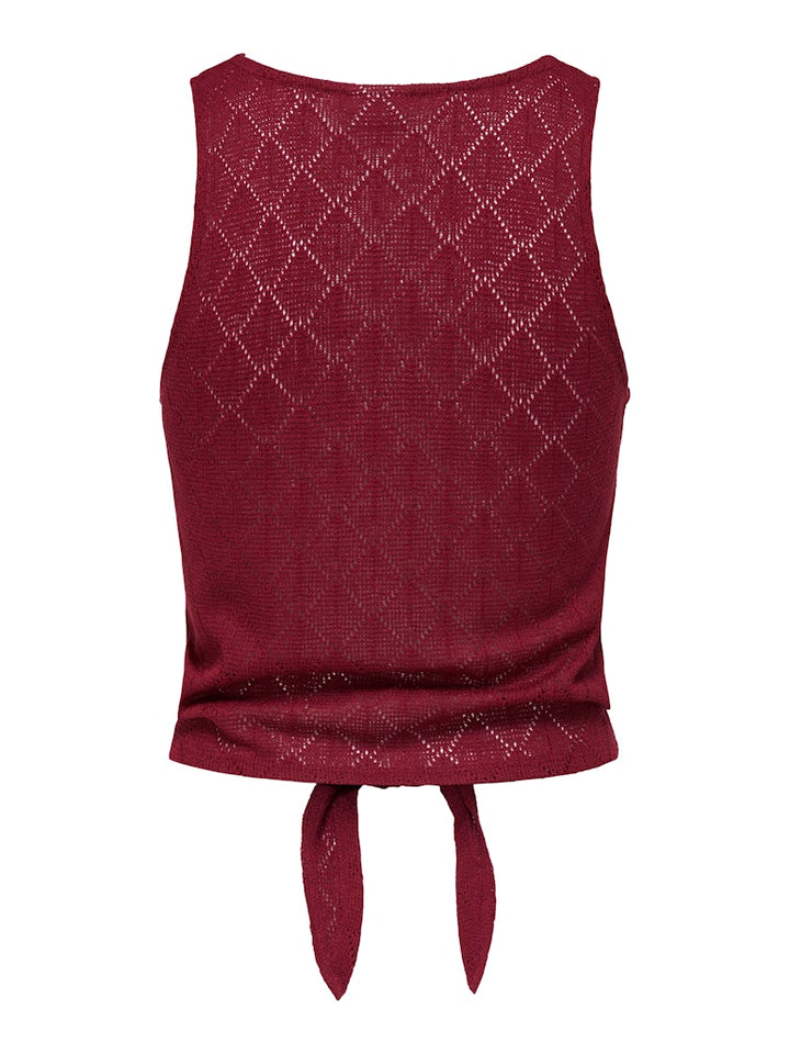 Jdyviola Life S/l Knot Top Jrs - Rood Dessin