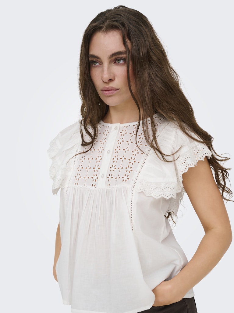 Jdysigga S/s Top Wvn - Off-white
