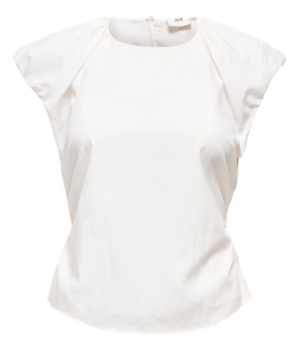Jdytina S/l Fitted Open Back Top Wvn - Off-white