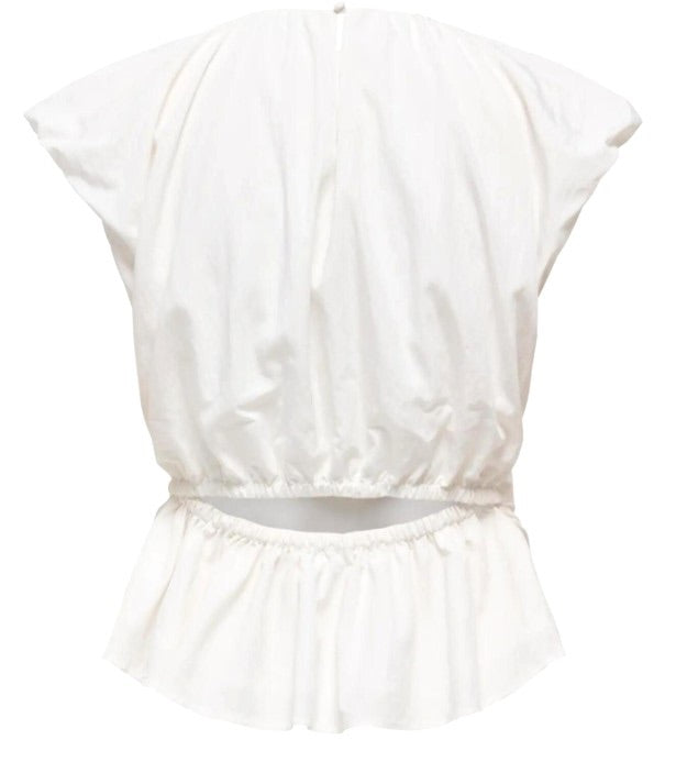 Jdytina S/l Fitted Open Back Top Wvn - Off-white