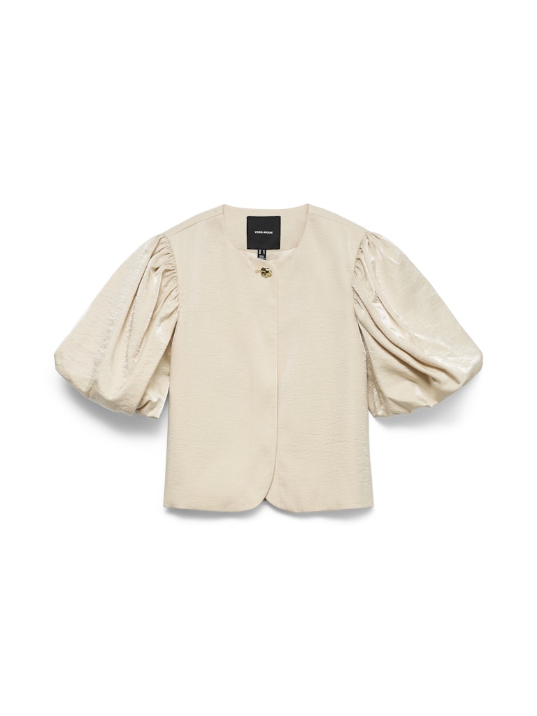 Vmliana 2/4 Shiny Short Blazer - Beige
