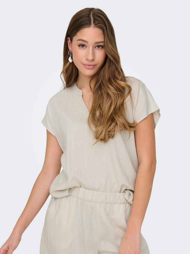 Jdycaya Lion Linen S/s Top Wvn Dia - Kit