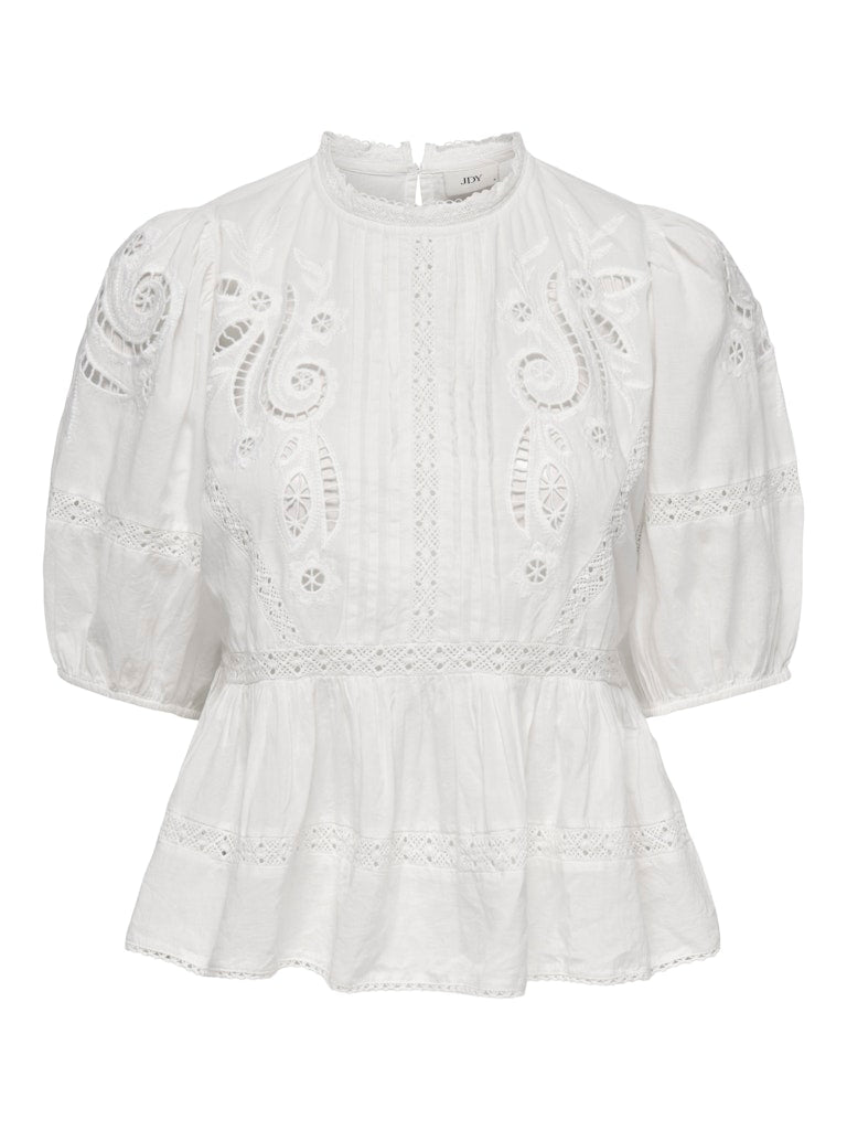 Jdystarry 2/4 Lace Top Wvn - Wit Dessin